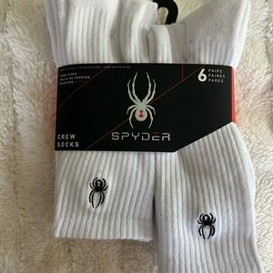 Spyder White Crew Socks - 6 Pack
